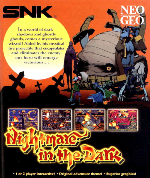 Nightmare in the Dark Arcade Game Cover